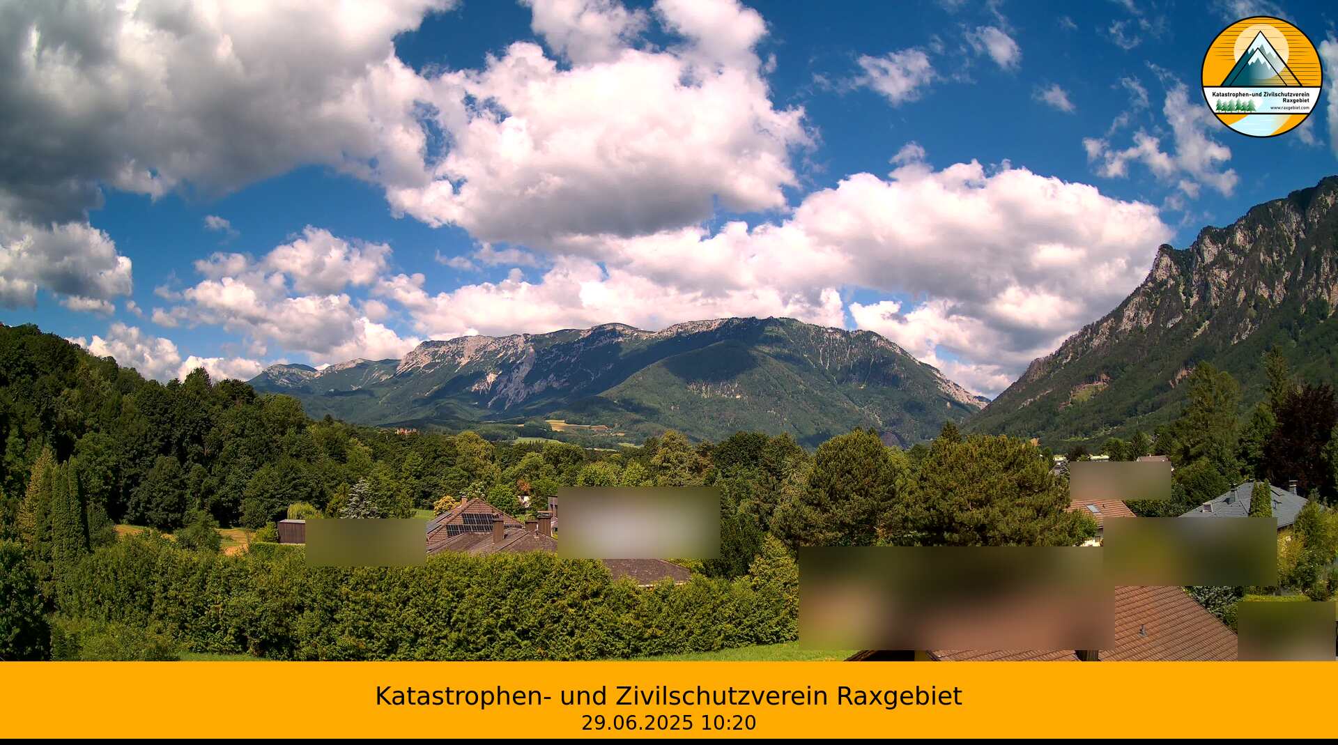 Live Webcam Raxgebiet – Blick auf Rax und Feichtaberg (rechts)